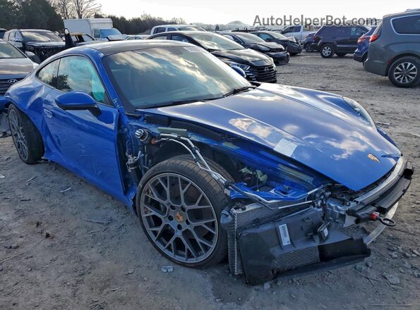 WP0AA2A90SS207716 2025 PORSCHE 911 Синий Передняя правая четверть