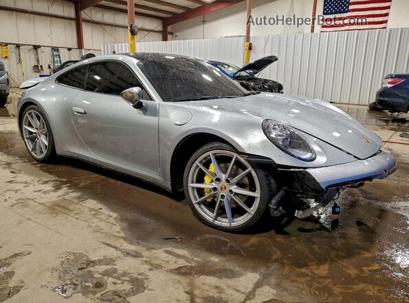WP0AA2A92LS205578 2020 PORSCHE 911 Серебряный Передняя правая четверть