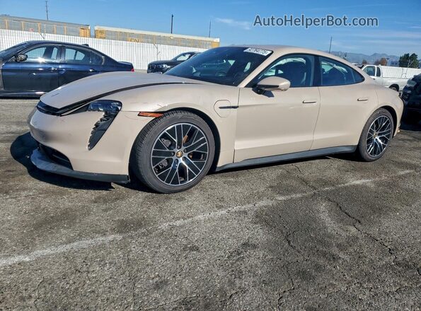 WP0AA2Y13NSA11566 2022 PORSCHE TAYCAN Желто-коричневый Передняя левая четверть