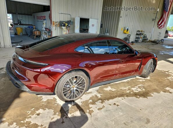 WP0AA2Y17PSA15607 2023 PORSCHE TAYCAN Бордовый Задняя правая четверть