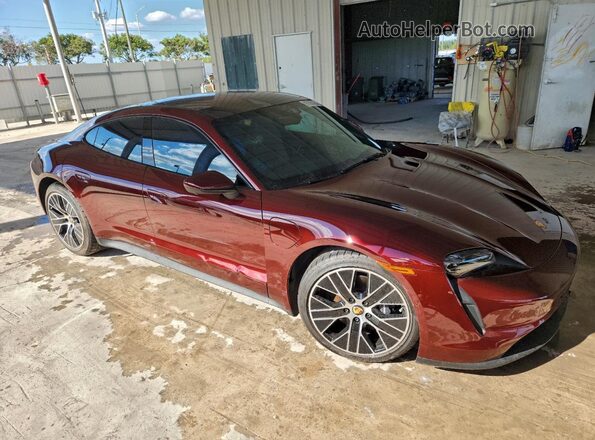WP0AA2Y17PSA15607 2023 PORSCHE TAYCAN Бордовый Передняя правая четверть