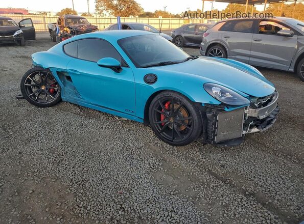 WP0AB2A88JS278519 2018 PORSCHE CAYMAN Blue Передня права чверть
