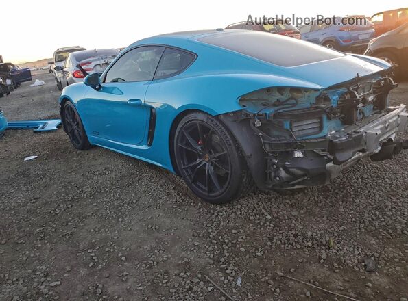 WP0AB2A88JS278519 2018 PORSCHE CAYMAN Blue Задня ліва чверть