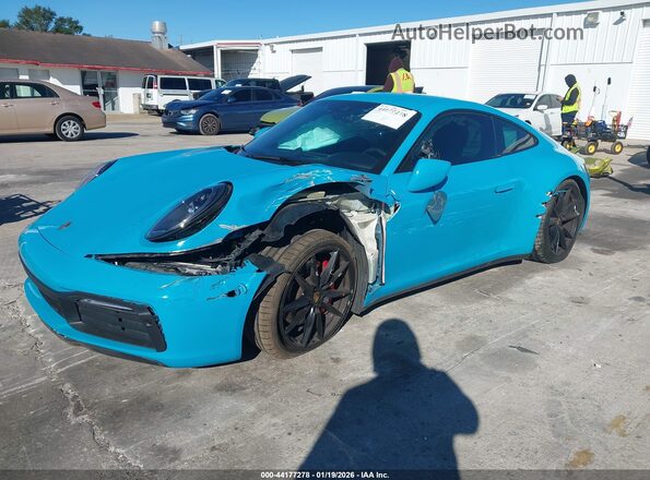 WP0AB2A90LS228645 2020 PORSCHE 911 Синий Передняя левая четверть