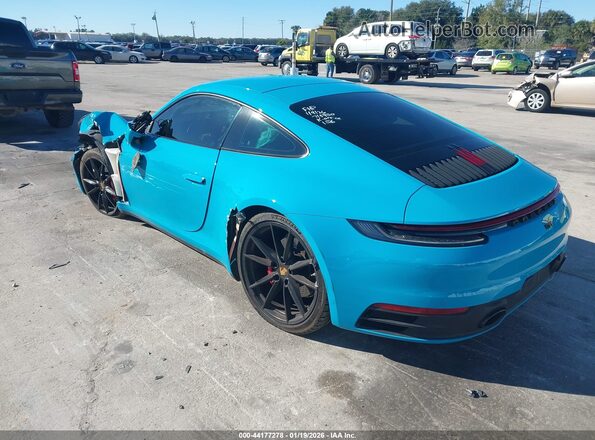 WP0AB2A90LS228645 2020 PORSCHE 911 Синий Задняя левая четверть
