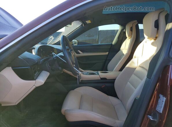 WP0AB2Y19MSA41344 2021 PORSCHE TAYCAN Burgundy Вид салону спереду