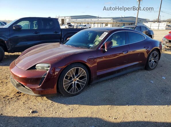 WP0AB2Y19MSA41344 2021 PORSCHE TAYCAN Burgundy Передня ліва чверть