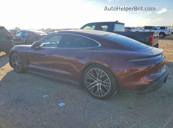 WP0AB2Y19MSA41344 2021 PORSCHE TAYCAN Burgundy Задня ліва чверть