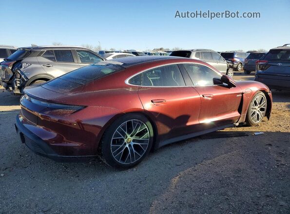 WP0AB2Y19MSA41344 2021 PORSCHE TAYCAN Burgundy Задня права чверть