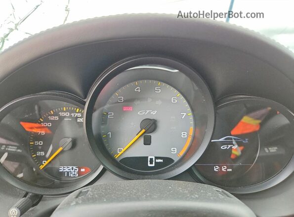 WP0AC2A82GK197098 2016 PORSCHE CAYMAN Белый Вид щитка приборов