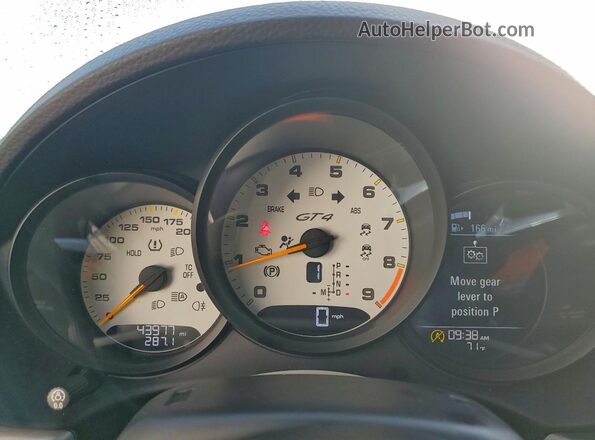 WP0AC2A83MK289302 2021 PORSCHE CAYMAN Белый Вид щитка приборов
