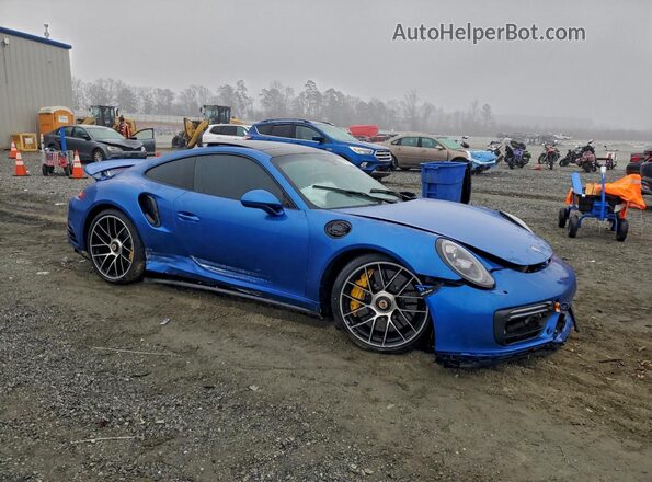 WP0AD2A95HS166435 2017 PORSCHE 911 Синий Передняя правая четверть