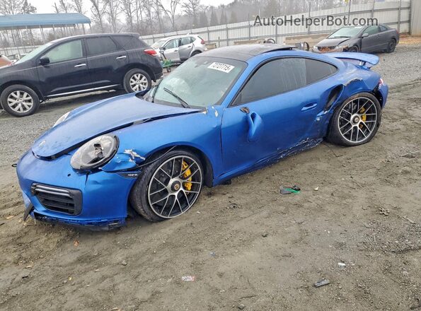 WP0AD2A95HS166435 2017 PORSCHE 911 Синий Передняя левая четверть