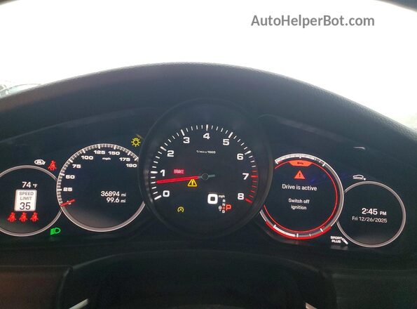 WP0AJ2A76PL101464 2023 PORSCHE PANAMERA Серый Вид щитка приборов