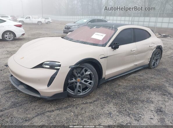 WP0BC2Y12PSA68066 2023 PORSCHE TAYCAN CROSS TURISMO Tan წინა მარცხენა ხედი სამი მეოთხედიდან