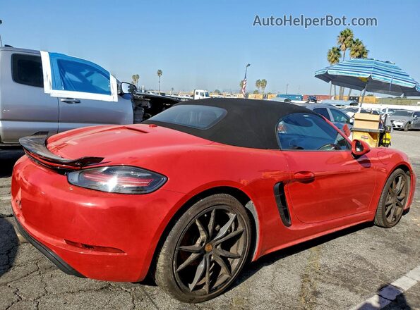 WP0CA2A82MS210653 2021 PORSCHE BOXSTER Красный Задняя правая четверть