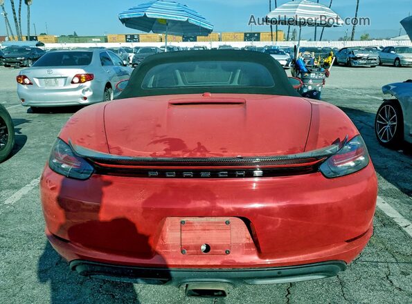 WP0CA2A82MS210653 2021 PORSCHE BOXSTER Красный Вид сзади