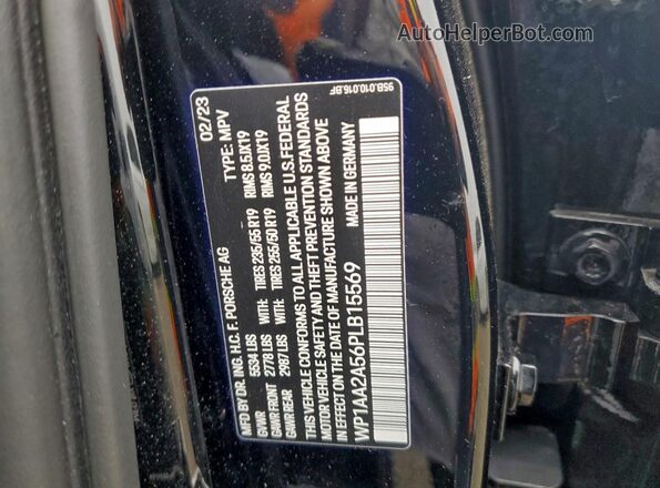 WP1AA2A56PLB15569 2023 PORSCHE MACAN Black Widok komory silnika