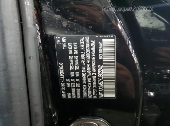 WP1AA2A57KLB02242 2019 PORSCHE MACAN Черный Панорамный вид салона 360°