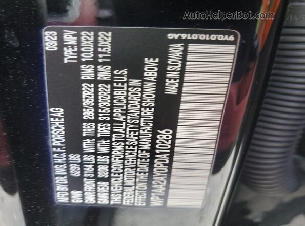 WP1AA2AY0PDA10286 2023 PORSCHE CAYENNE Black Widok wnętrza 360 stopni