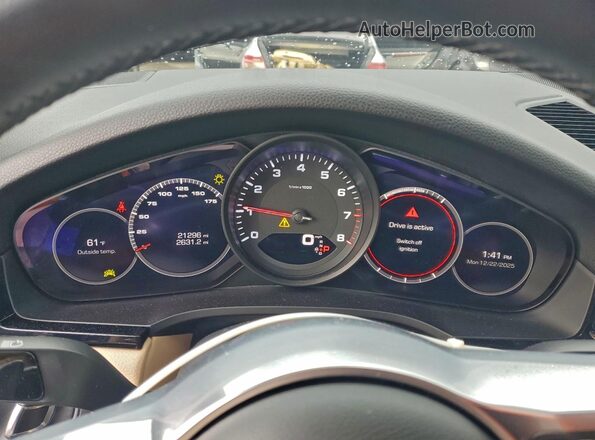WP1AA2AY3MDA05157 2021 PORSCHE CAYENNE Blue Вид щитка приладів