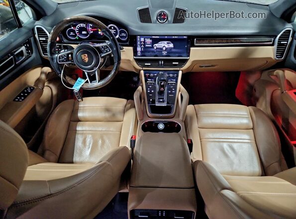 WP1AA2AY5KDA15248 2019 PORSCHE CAYENNE Желто-коричневый Вид панели приборов