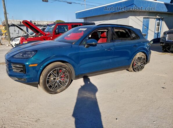 WP1AL2AY7RDA35974 2024 PORSCHE CAYENNE Blue წინა მარცხენა ხედი სამი მეოთხედიდან