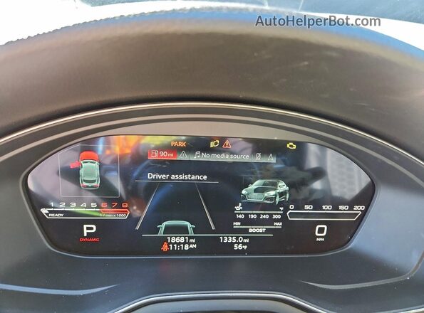 WUAAWCF52PA900767 2023 AUDI RS5 Gray Widok zestawu wskaźników