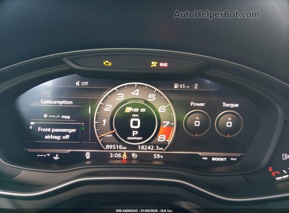 WUABWCF50KA900974 2019 AUDI RS5 Белый Вид задних сидений