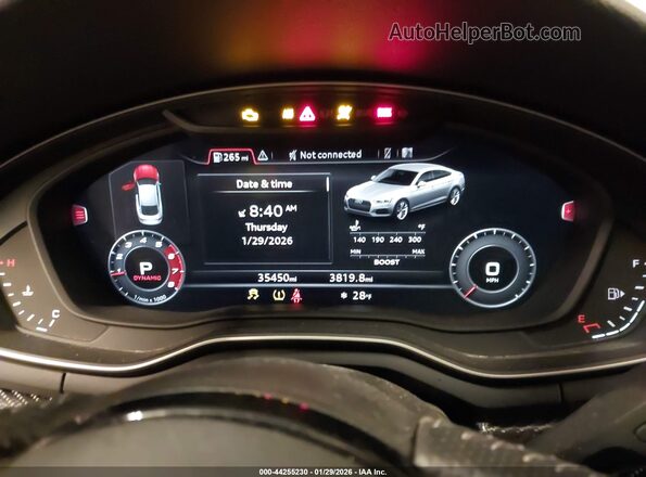 WUABWCF53KA906560 2019 AUDI RS5 Silver Widok tylnych siedzeń