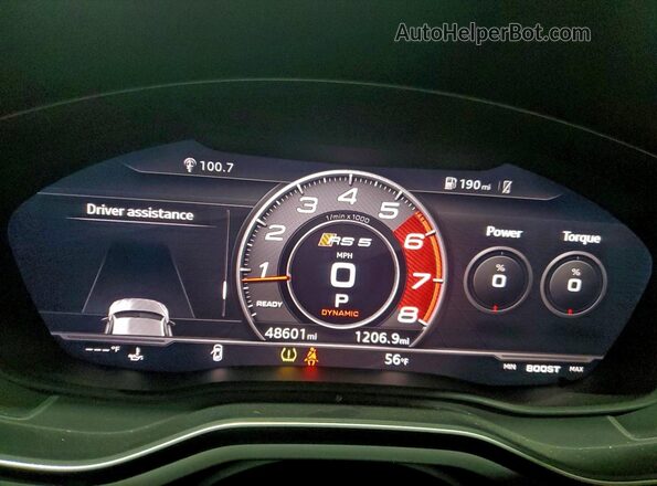 WUAPWAF56JA902334 2018 AUDI RS5 Черный Вид щитка приборов