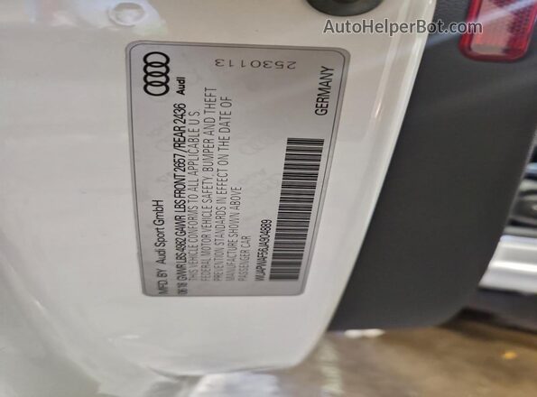 WUAPWAF56JA904889 2018 AUDI RS5 Белый Вид подкапотного пространства