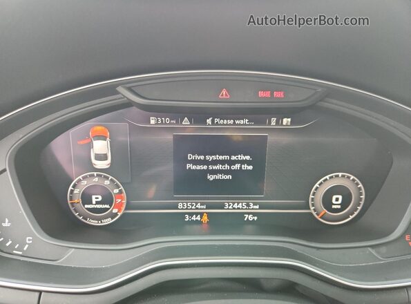 WUAPWAF57JA904545 2018 AUDI RS5 Серый Вид щитка приборов