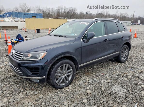 WVGEF9BP5GD001484 2016 VOLKSWAGEN TOUAREG Черный Передняя левая четверть