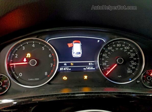 WVGRF7BP8HD006802 2017 VOLKSWAGEN TOUAREG Белый Вид щитка приборов