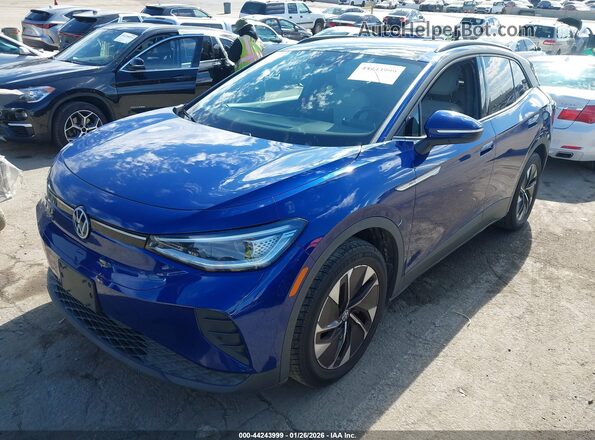WVGTMPE22NP075183 2022 VOLKSWAGEN ID.4 Blue Առջևի ձախ երեք քառորդ տեսարան