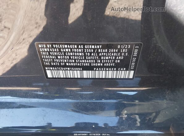 WVW8A7CD4PW154094 2023 VOLKSWAGEN GOLF Серый Вид подкапотного пространства