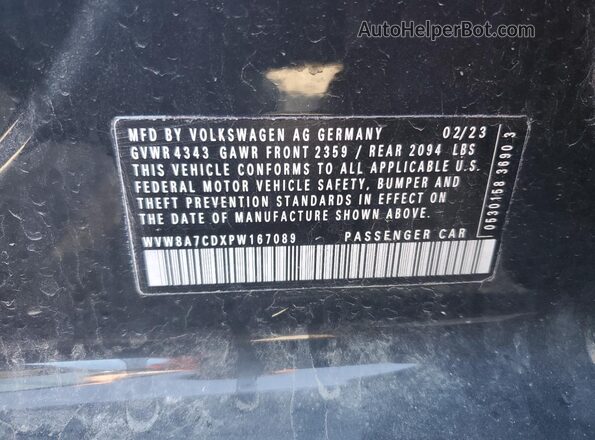 WVW8A7CDXPW167089 2023 VOLKSWAGEN GTI Черный Вид подкапотного пространства