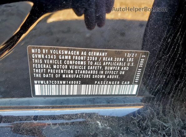 WVWL87CDXNW148092 2022 VOLKSWAGEN GTI Черный Вид подкапотного пространства
