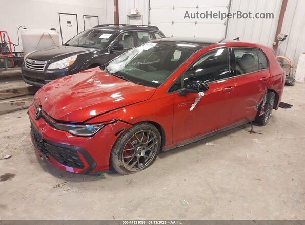 WVWSA7CD3SW244061 2025 VOLKSWAGEN GOLF Red Առջևի ձախ երեք քառորդ տեսարան