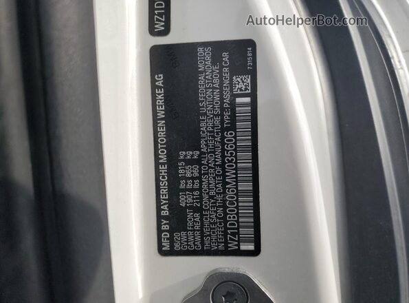 WZ1DB0C06MW035606 2021 TOYOTA SUPRA Белый Вид подкапотного пространства