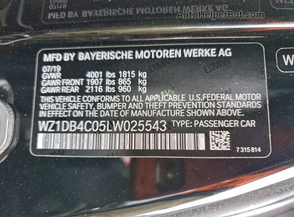WZ1DB4C05LW025543 2020 TOYOTA SUPRA Черный Вид подкапотного пространства