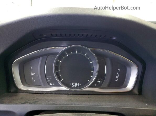 YV140MEK6H1332799 2017 VOLVO V60 White Սարքավորումների վահանակի տեսք