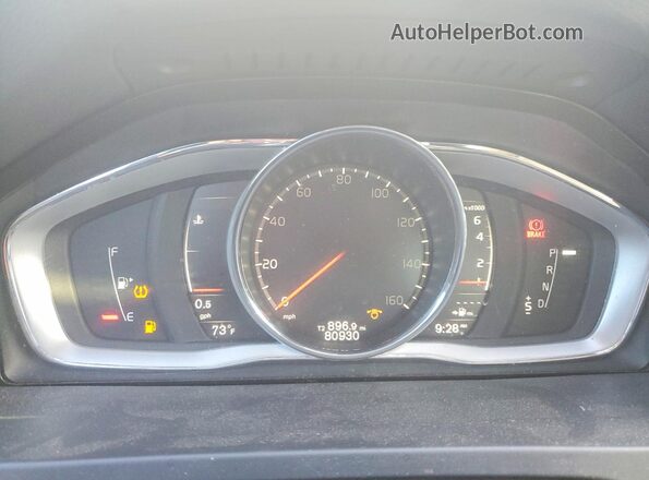 YV140MTL6H2439096 2017 VOLVO S60 White Instrument cluster view