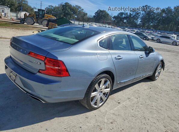 YV1A22ML7H1001287 2017 VOLVO S90 Синий Задняя правая четверть