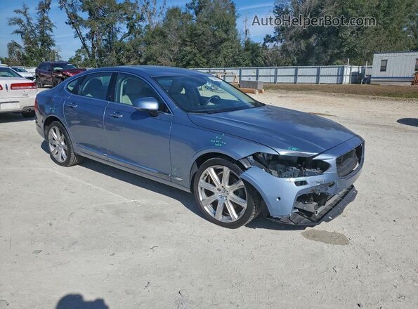 YV1A22ML7H1001287 2017 VOLVO S90 Синий Передняя правая четверть