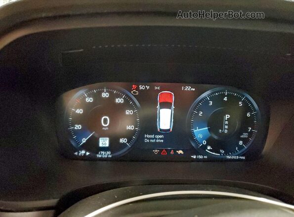 YV4102NK9J1022906 2018 VOLVO V90 Black Widok zestawu wskaźników