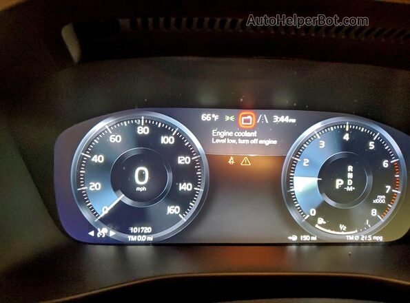 YV4162UM5M2581806 2021 VOLVO XC40 Black Widok zestawu wskaźników