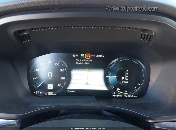 YV4BR0DM4J1003424 2018 VOLVO XC60 HYBRID White Vista de los asientos traseros