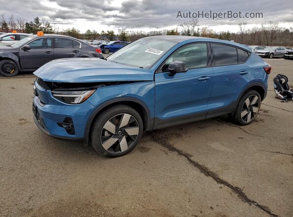 YV4ED3GM7P2037837 2023 VOLVO C40 Синий Передняя левая четверть